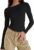 Abardsion Women’s Casual Basic Going Out Crop Tops Slim Fit Short Sleeve Crew Neck Tight T Shirts