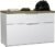 | Mundi Line Shoe Rack with 1 Drawer and 1 Flap Shoe Rack Bench, Space-Saving Entrance Cabinet, Dimensions (WxHxD) 82.3 x 53.3 x 35.4 cm, Oak and White Lacquered, Made in Italy