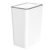Elegant White Press Type Trash Can with Secure Cover 15L Capacity Plastic Garbage Bin Ideal for Bathroom Toilet and Kitchen Organization