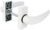 Amig – Rosette Handle for Doors | Model DELTA | 121 x 72 mm | 8 mm Square | Elegant and Simple Design | Ergonomic Grip Handle | White Aluminium