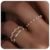 KAERUN Stackable Gold Rings for Women Non Tarnish 14K Gold Plated Stacking Cubic Zirconia Ring Set Dainty Fashion Statement Commitment Wedding Rings Women’s Egagement Rings Size 6 7 8 9 10