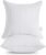 Oubonun 18 x 18 Throw Pillow Inserts, Firm and Fluffy Decorative Square Pillows for Couch Bed Sofa with Soft Cotton Cover White Cushion with Down Alternative Pack of 2
