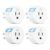 EIGHTREE Smart Plug, Smart Plugs That Compatible with Alexa and Google Home, Compatible with SmartThings, Smart Outlet with WiFi Remote Control and Timer Function, 2.4GHz Wi-Fi Only, 4 Packs