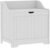 Priano Bathroom Laundry Cabinet Storage Cupboard Chest Bin Wooden Basket Unit, White