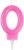 Pink Sequin Birthday Candle Number 0 Height 7.5cm