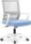 NEO CHAIR Office Desk Computer Gaming Chair for Home Ergonomic Mid Back Cushion Mesh Chair with Wheels Lumbar Support Comfy Swivel Adjustable Rolling Comfortable Bedroom Vanity (Sky Blue)