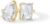 PAVOI 14K Gold Plated Toi Et Moi Radiant-Cut and Pear-Shaped Cubic Zirconia Stones Fake Wedding Ring Engagement Ring for Women | Statement Cubic Zirconia Promise Ring