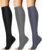 CHARMKING 3 Pairs Open Toe Compression Socks for Women & Men Circulation 15-20 mmHg is Best Support for All Day Wear