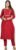 Akiko Women’s Red Gota-Patti with Pearl work Straight Kurta with Pant Set (Red)