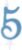 Number Candle Glitter Light Blue No. 5