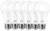 LE 100W Equivalent LED Light Bulbs, 14W 1500 Lumens Daylight White 5000K Non-Dimmable, A19 E26 Standard Base, 10000 Hour Lifetime, Pack of 6