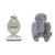 4moms MamaRoo Multi-Motion Baby Swing in Sage with Plush Infant Insert, Dark Grey