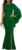 YMDUCH Women’s Elegant One Bell Sleeve Side Split Long Paty Mermaid Formal Dress