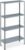 Relaxdays Heavy Duty Shelving Unit, Galvanised Steel, 145×75.5×30 cm, 4 Shelves, Up to 160 kg, Warehouse Storage, Silver