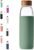 veegoal 25 Oz Borosilicate Glass Water Bottles with Bamboo Lid, BPA-FREE, Non-Slip Silicone Sleeve, and Stainless Steel Leak Proof Lid – Reusable Glass Bottle for Men and Women