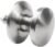 Amig – Fixed Knob for Interior Doors Mod. 20 | ø80 x 70 mm | with Rosette Trim | Ergonomic Grip | for Doors with Maximum Thickness of 70 mm | Stainless Steel 18/8 Matt