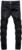 ZLZ Black Biker Jeans for Men Slim Fit, Men’s Comfy Stretch Ripped Distressed Biker Jeans Pants Rock Revival, Designer Jeans