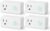 BN-LINK WiFi Heavy Duty Smart Plug Outlet, No Hub Required with Timer Function, White, Compatible with Alexa and Google Assistant, 2.4 Ghz Network Only (4 Pack)