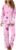 Womens Two Piece Pajamas Set Long Sleeve Sleepwear Soft Button Down Loungewear Valentine’s Day Heart Print Pjs Set