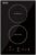 Empava Electric Stove Induction Cooktop Vertical with Dual Burners Vitro Smooth Surface 120V, 12 Inch, Black Ceramic Glass