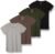 Real Essentials 4 Pack: Women’s Classic-Fit Cotton Short-Sleeve Scoop Crew Neck T-Shirt (Available in Plus Size)