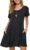 ZENNILO Plus Size Casual T Shirt Dresses for Women Flowy Swing Tunic Dress Pockets