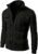 Ymosrh Mens Leather Jacket Men’s Fashion Casual Loose Stand Collar Button Decorated Sweatshirt Jacket Winter Jackets