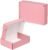 30 Pack 6x4x1.6 Small Shipping Boxes for Small Business, Pink Corrugated Cardboard Boxes for Shipping Packaging Mailing