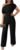 YMDUCH Women’s Casual Sleeveless Off Shoulder Wide Leg Long Pant Jumpsuits