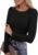 WMZCYXY Womens Long Sleeve Shirts Stretch Crewneck Ribbed Knit Tops Slim Fitted Underscrubs Casual Basic Tee Shirts