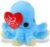 DolliBu I Love You Valentine Plush Big Eye Blue Octopus – Cute Stuffed Animal with Red Heart and Name Personalization Gift for Valentines Day, Birthday, Anniversary, Romantic Date – 8.5 Inches