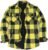ZENTHACE Men’s Sherpa Lined Flannel Shirt Jacket,Long Sleeved Brushed Plaid Flannel Shacket Jackets,Snap Button