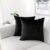NiNi ALL Decorative Throw Pillow Covers Velvet Soft for Couch Sofa Bedroom Living Room Outdoor Pack of 2 18×18 Inch Black
