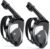 W WSTOO Full Face Snorkel Mask,Suitable for Beginners Dry Top Snorkeling Gear,Can Your Mouth or Nose to Breathe,180 Degrees Panoramic View,Anti-Fog Anti-Leak,Summer Travel and Vacationing Best Gifts
