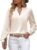 Womens Tops Dressy Casual Sheer Long Sleeve V Neck Shirts Loose Flowy Chiffon Business Work Blouses
