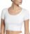 1 & 9 Crop Tops for Women Scoop Neck Short Sleeve Polyester Slim Fit Y2k Trendy Teen Girls Cloths Basic Tee Tshirts