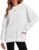 Zeagoo Women 2024 Winter Oversized Sweater Crew Neck Long Sleeve Color Block Pullover Rib Knit Blouse Tops XS-2XL