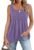 Zeagoo Women’s Summer Tank Tops 2025 Pleated Square Neck Loose Fit Casual Flowy Tunic Sleeveless Shirts
