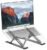 Laptop Stand, Height Adjustable, Foldable & Ergonomic Notebook Holder for Home Office, 7 Adjustable Viewing Angles, Aluminium Laptop Stand with Ventilation & Non-Slip Pads, Black