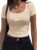 Zeagoo Women’s Short Sleeve T Shirts Casual Summer Basic Scoop Neck Slim Fit Rib Knit Business Work Tee Tops