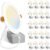 Amico 20 Pack 6 Inch 5CCT Ultra-Thin LED Recessed Ceiling Light with Junction Box, 2700K/3000K/4000K/5000K/6000K Selectable, Dimmable Can Light, 1200LM High Brightness Downlight,15W Eqv 130W,ETL