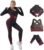 3pcs Seamless Outfit Workout Sets Gym for Women, Fitness Sports School Running Clothes Yoga Sportswear