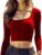 1 & 9 Long Sleeve Crop Tops for Women Square Neck Ribbed Slim Fit Y2K Trendy Teen Girls Cloths Rib Knit Cropped tee