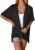 Zeagoo Womens Lightweight Cardigan 2025 Summer Short Sleeve Cardigans Open Front Beach Coverup,S-XXL