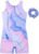 JESKIDS Leotards for Girls Gymnastics with Shorts Dance Biketards Tumbling Matching Hair Scrunchie 3~15 Years