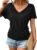 Zeagoo Women’s Short Sleeve Shirts V Neck Blouse Ruched Business Casual Basic Tunic Tops S-3XL