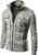 Ymosrh Mens Winter Jackets Men’s Fashion Casual Loose Stand Collar Button Decorated Sweatshirt Jacket for Men