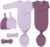 2Pk Newborn Baby Knotted Gown, Ultra-Soft Infant Sleeper with Hat, Bowknot and Pacifier Clip (2 Packs)