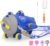 18oz Kids Water Bottle with Straw Shoulder Strap for Boys and Girls, Double Wall Airplane Bottles BPA Free Child Drinking Water Bottle Leak-Proof Locking Flip Lid for School Sport Travel (Blue)