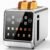 Touch Screen Toaster 2 Slice, Stainless Steel Smart Digital Toasters with Single Slot Toasting, Memory Function, 5 Bread Types & 6 Shade Settings, 1.5″ Toasters 2 Slice Wide Slot, 900W